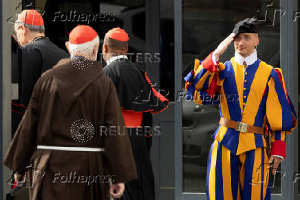 General congregation meeting ahead of the conclave to elect the next pope, as seen from Rome