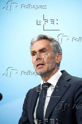 Dutch Prime Minister Dick Schoof speaks to the press after the Council of Ministers
