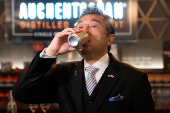 First Minister of Scotland John Swinney and Japanese Ambassador to the UK, Hiroshi Suzuki, visit the Auchentoshan Distillery