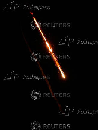 Missiles launched from Iran are seen from Tubas