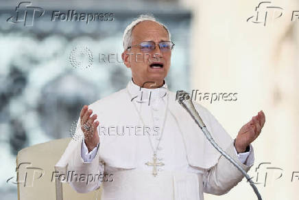 Pope Leo XIV holds general audience in St. Peter's Square, at the Vatican