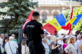 Moldova's Socialist Party supporters protest against government's agricultural policies