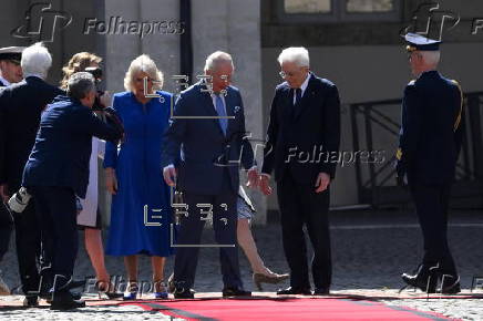 Britain's King Charles and Queen Camilla on state visit to Italy