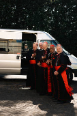 U.S Cardinals leave the Pontifical North American College to enter the conclave