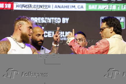 Boxers Jake Paul and Julio Cesar Chavez Jr. hold press conference for upcoming boxing mastch