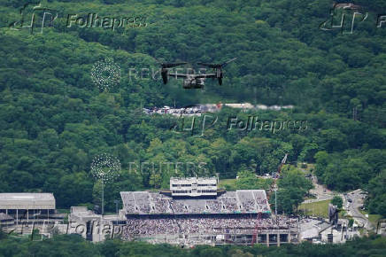 U.S. President Donald Trump attends commencement ceremony at West Point Military Academy