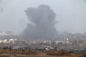 Smoke rises from North Gaza after an explosion
