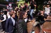 British actor and comedian Russell Brand appears at Southwark Crown Court, in London