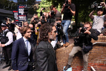 British actor and comedian Russell Brand appears at Southwark Crown Court, in London