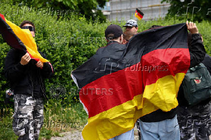 Right-wing protest at Mitte district in Berlin