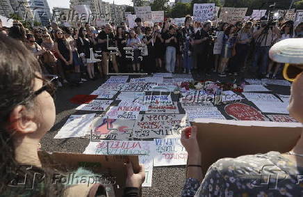 Protest over the killing of a young pregnant woman in Bucharest