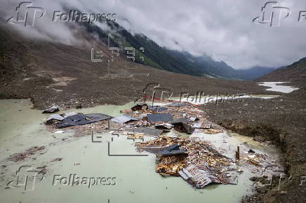 Aftermath of Birch Glacier collapse in Switzerland