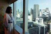 Brazilian state-run oil firm Petrobras CEO Magda Chambriard attends an interview with Reuters in Rio de Janeiro