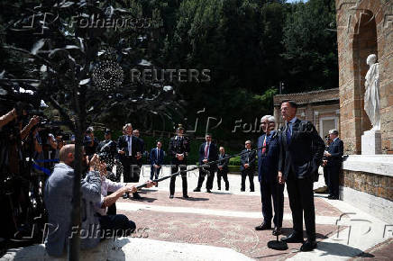 Foreign ministers and NATO Secretary General Mark Rutte meet, in Rome