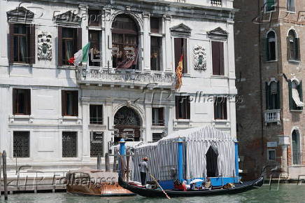 US entrepreneur Jeff Bezos arrives for his wedding in Venice