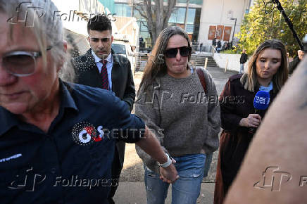 Ali Rose Prior, friend and supporter of Erin Patterson, leaves the Latrobe Valley Magistrates' Court in Morwell