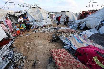 Aftermath of overnight Israeli strikes in Khan Younis