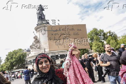 Gaza solidarity rally in Paris