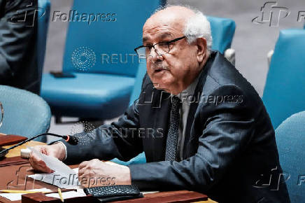 Members of the U.N. Security Council vote on draft resolution demanding Gaza ceasefire at U.N. headquarters in New York