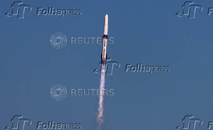 Blue Origin New Glenn rocket launches on NASA's EscaPADE mission, from the Cape Canaveral Space Force Station in Cape Canaveral