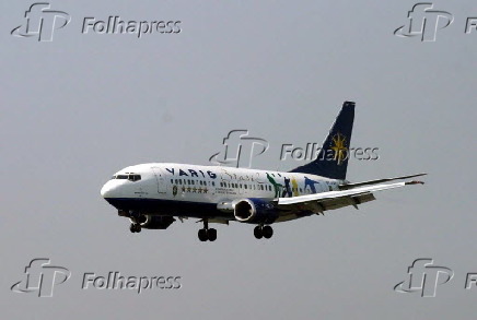 Avião da Varig aterrissa no Aeroporto