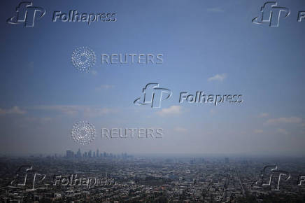 A view of downtown Los Angeles in pictured from the Griffith Observatory in Los Angeles