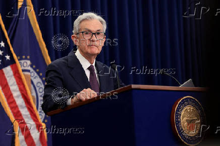 U.S. Federal Reserve Chair Jerome Powell holds a press conference, in Washington