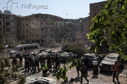 Aftermath of a missile strike from Iran on Israel, in Holon