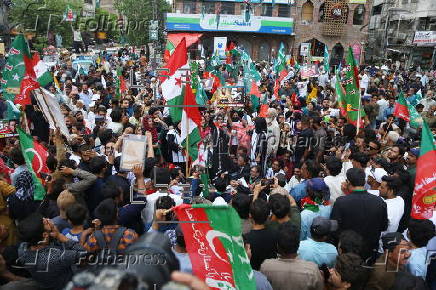 PTI party protest rally on second anniversary of Imran Khan's arrest