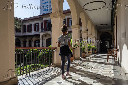 Corredor do colégio Liceu Pasteur, na Vila Mariana, que completa 100 anos