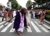 Good Friday procession  at St. Matthew the Evangelist Church in Jakarta