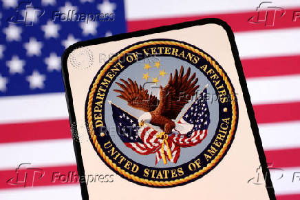 Illustration shows shows United States Department of Veterans Affairs logo and U.S. flag