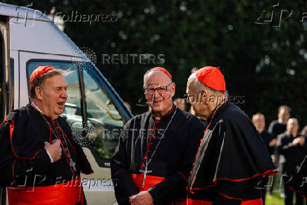 U.S Cardinals leave the Pontifical North American College to enter the conclave