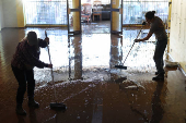Aftermath of flooding in Taree