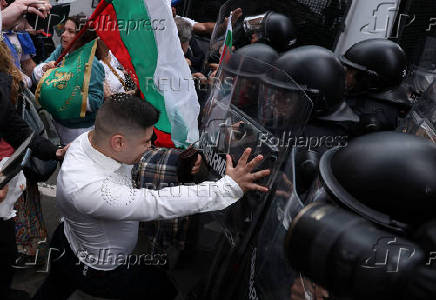Protest against Bulgaria's plans of joining the euro zone in Sofia