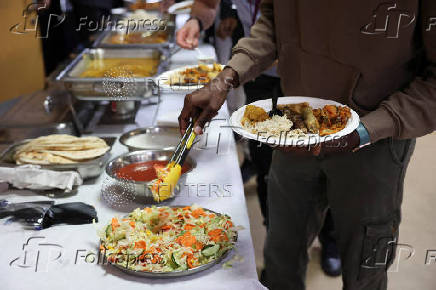 Khizra Mosque hosts a lunch as part of its Eid al-Adha celebrations, in Manchester