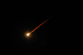 Missiles launched from Iran towards Israel are seen from Hebron