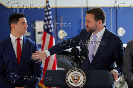 U.S. Vice President JD Vance delivers remarks in Los Angeles