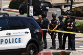 Cop shot near Santa Monica Place mall, California