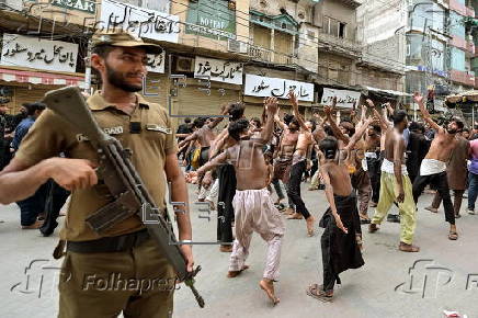 Muharram mourning procession in Pakistan