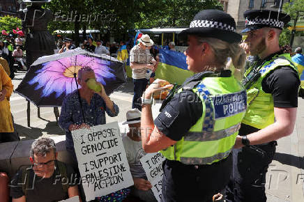 Protest calling for the de-proscription of the Palestine Action group, in Manchester