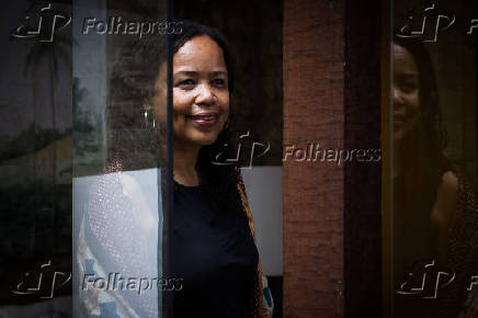 Retrato da escritora americana Saidiya Hartman na Flip