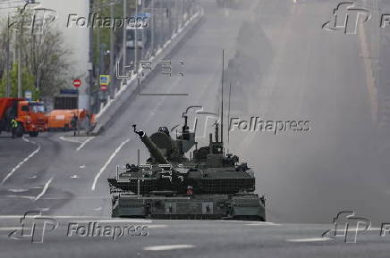 General rehearsal for Russia's annual Victory Day parade in Moscow