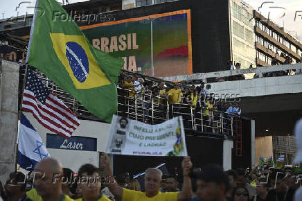 Bolsonaro ato pela anistia em Brasília