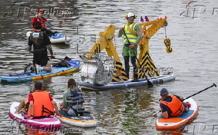 SUP (Stand Up Paddleboarding) festival in Moscow