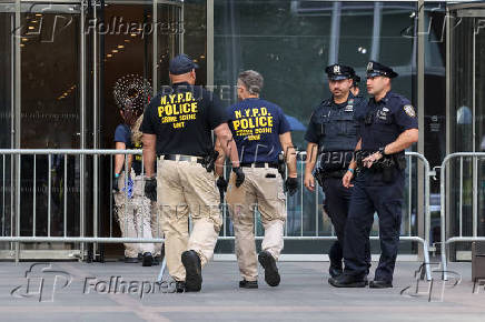 Aftermath of a deadly mass shooting in Manhattan, in New York City