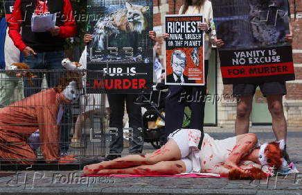 Anti-fur protest in Antwerp