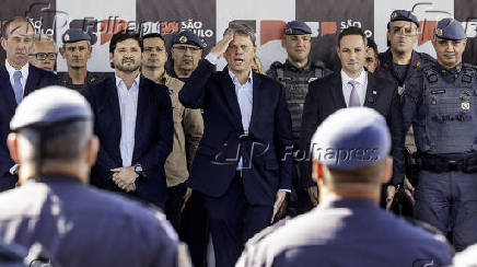 Tarcisio durate inauguração de distrito policial em Sorocaba