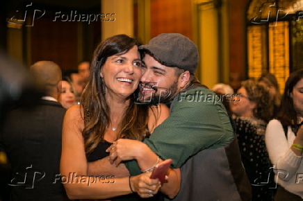 A empresária Carol Sampaio com o ator e cantor Tiago Abravanel 