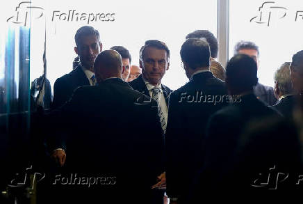 Jair Bolsonaro e Michel Temer fazem pronunciamento após reunião 